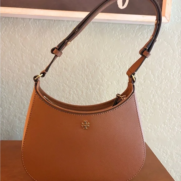 Tory Burch Brown Leather Shoulder Bag - Picture 1 of 4